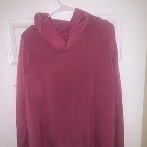 Purple cowl/ turtle sweater